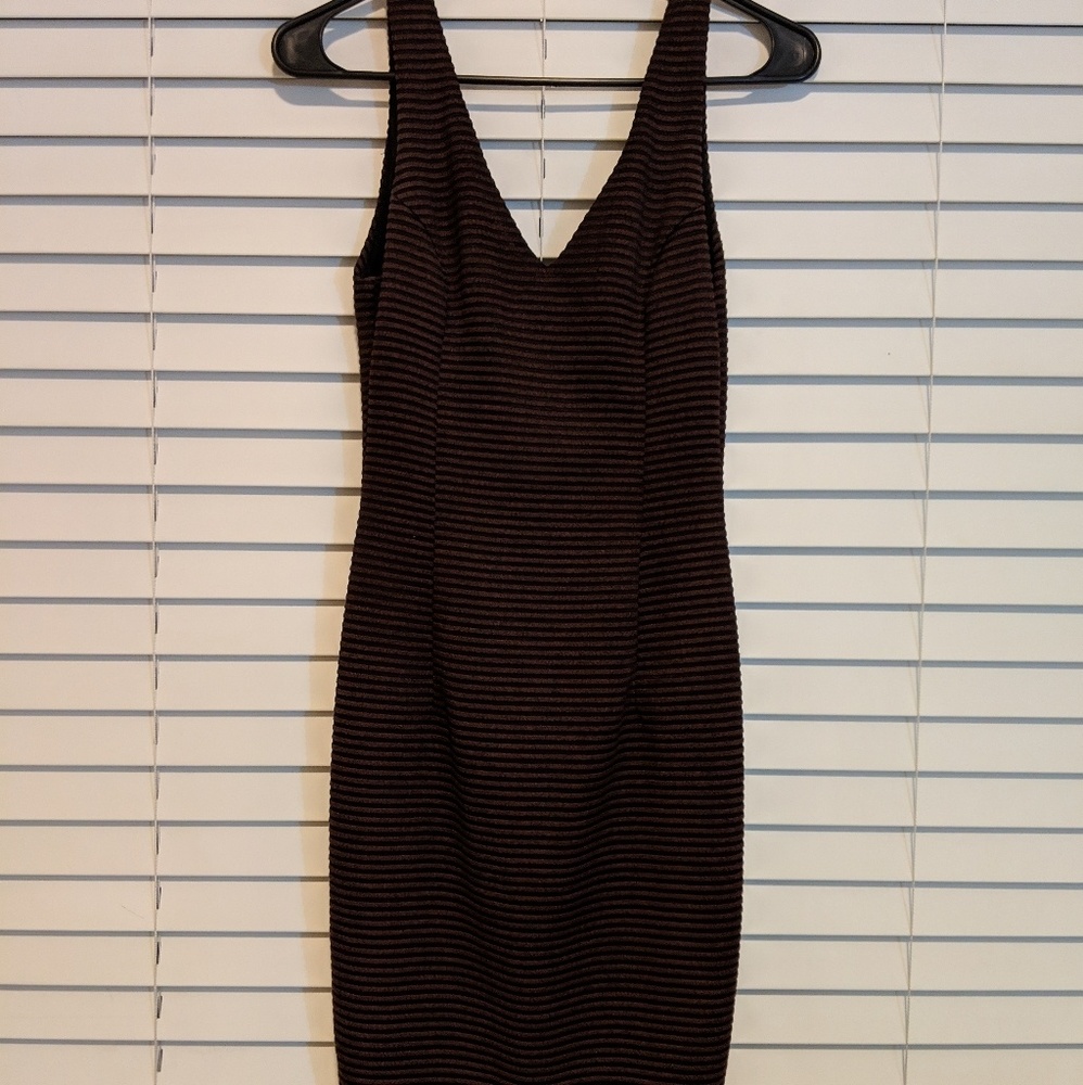 Nordstrom ASTR Midi Striped Cocktail Dress